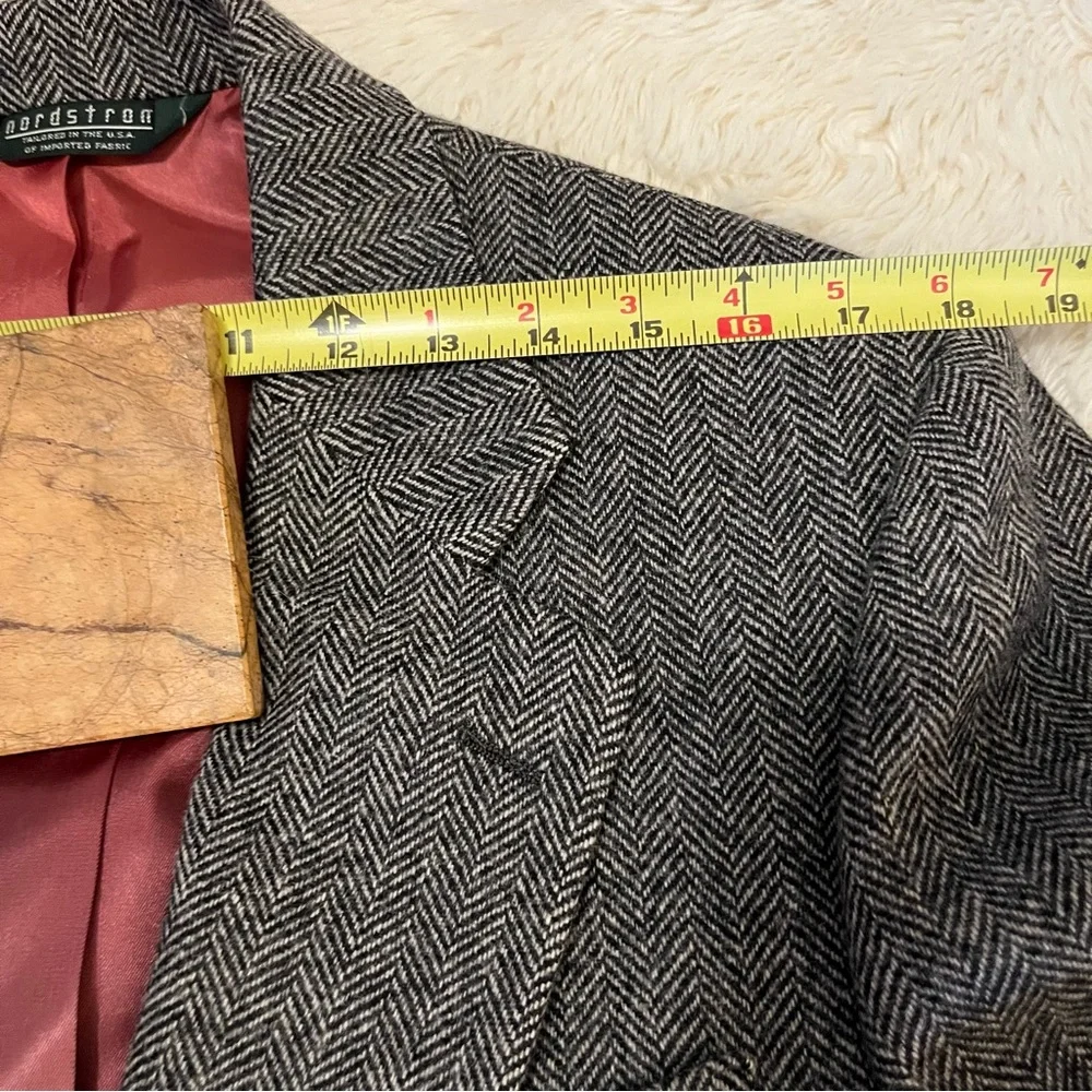 Broadmoor & Pike Men’s Pure Wool Chevron Two Button Tweed Blazer Suit Jacket